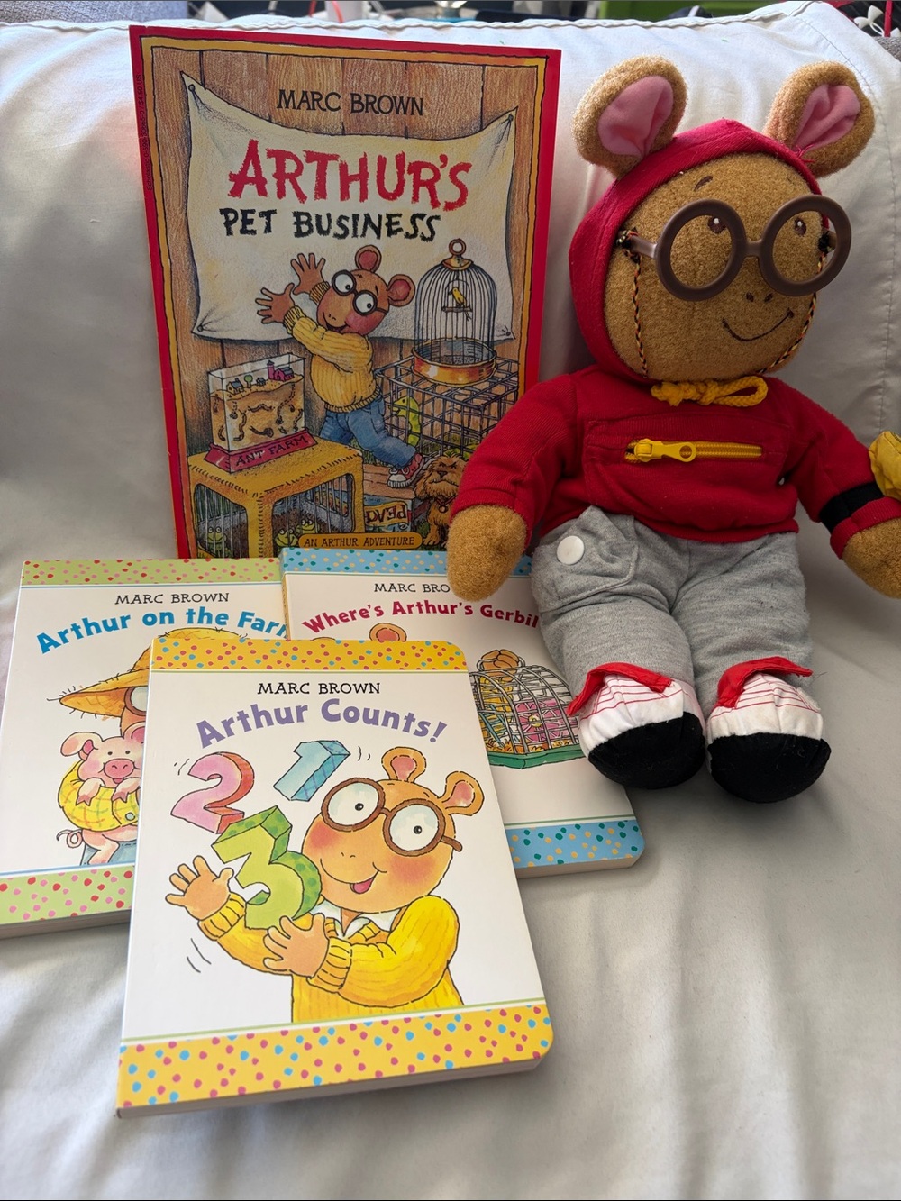 Arthur Plush Doll with Red Hoodie and Gray Pants — Marc Brown Books